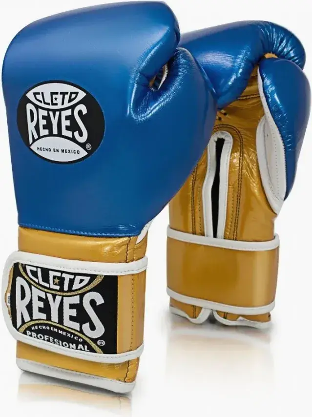 Guantes de boxeo Cleto Reyes sparring CE6 azul zafiro oro