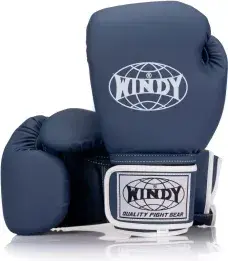 Guantes de boxeo Windy bgvu piel sintetica azul zafiro