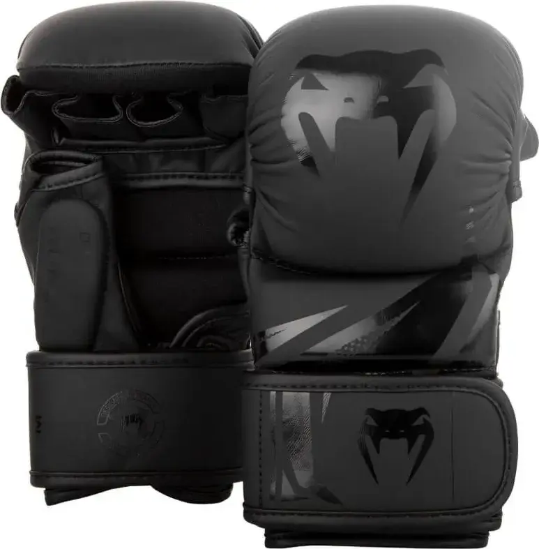 Guantillas de mma Venum challenger 3.0 sparring negro/blanco/oro 7oz