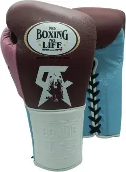 Guantes de boxeo No Boxing No Life "pro fight" canelo color vino edicion ultralimitada